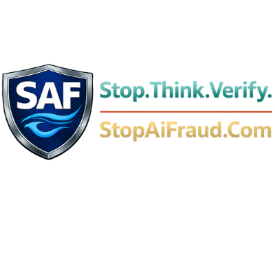SAF — Stop. Think. Verify. — StopAiFraud.com
